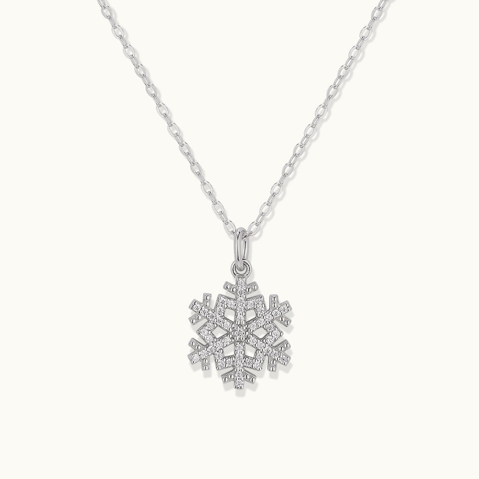 silver snowflake necklace