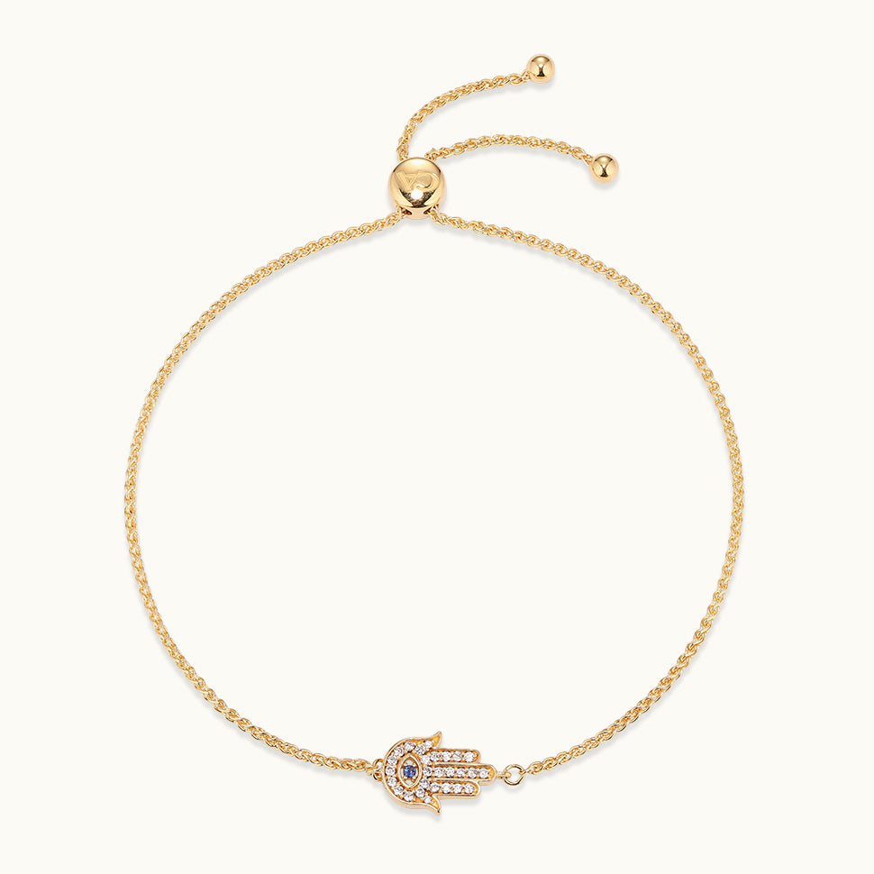 14K Yellow Gold Diamond Hamsa Bracelet – Maurice's Jewelers